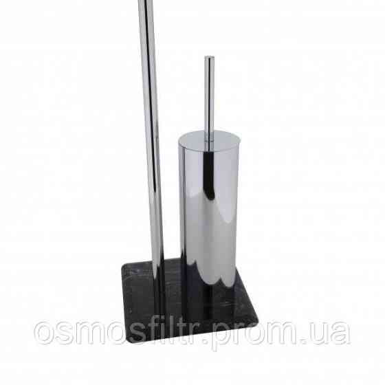Гарнітур для туалету Axentia Галант з тримачем туалетного паперу основа мармур хром сталь Н 72 см (282260) Київ
