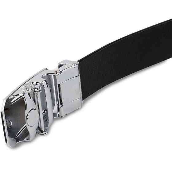 Ремень мужской с черной вставкой на пряжке Vintage 20255 Черный Киев