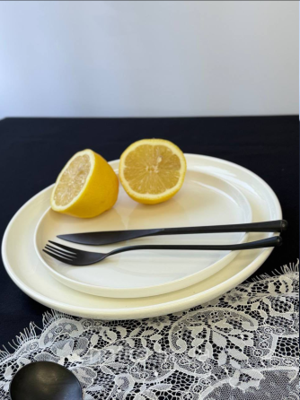 Тарілка біла кераміка 20см "Сноу" 102-1241 для дому та ресторанів Київ