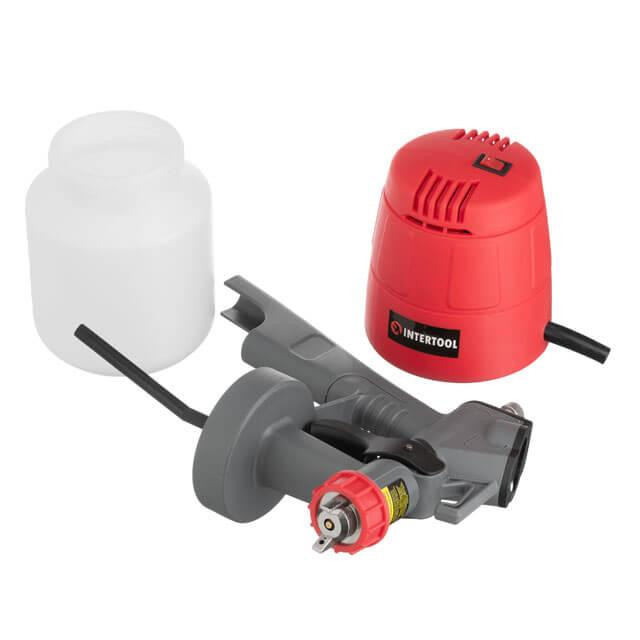 Краскопульт электрический INTERTOOL DT-5045, 0,45 кВт, 200 мл/мин, форсунка 1,5 мм, 1000 мл, 0,35 бар - для дерева, металла, стен Львов - изображение 3