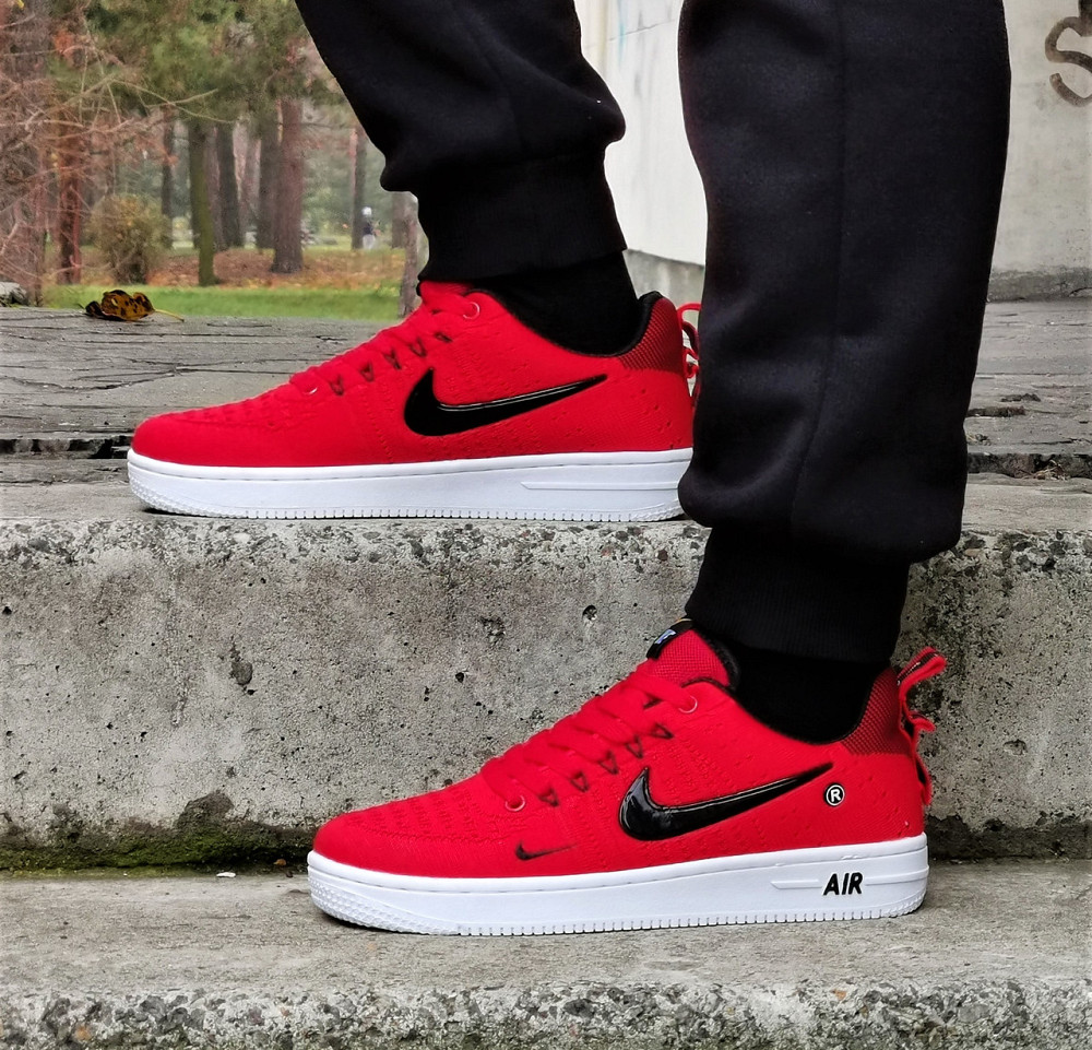 Кроссовки Nike Force Красные Мужские Форсы Найк (размеры: 40,41,42,43) Днепр - изображение 7