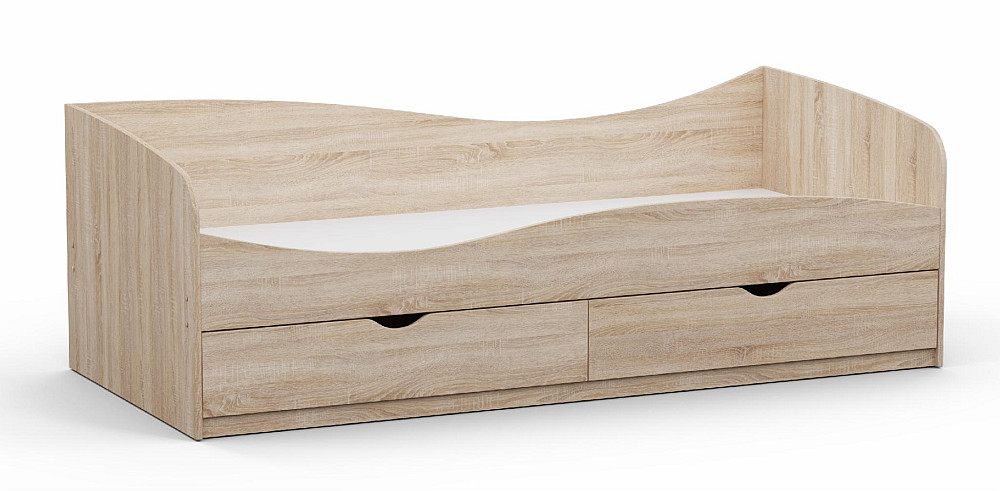 Ліжко односпальне L-11, Дуб Сонома, 2030х937х680 Львів - фото 1