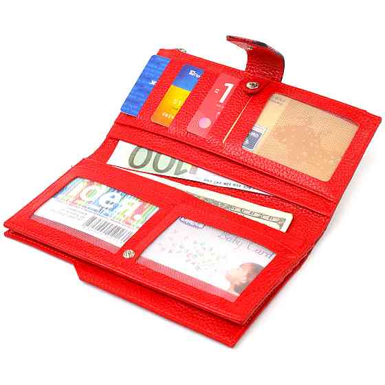 Функціональний жіночий гаманець з натуральної шкіри з тисненням під змію CANPELLINI 21638 Різнокольоровий Київ