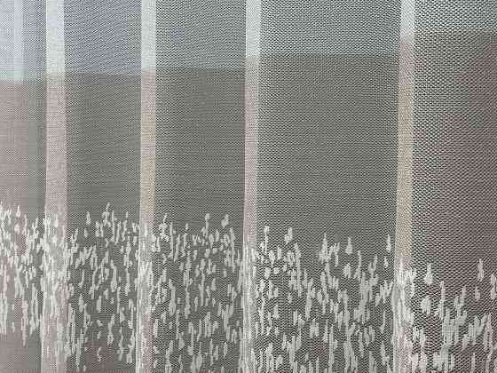 Тюль жаккард цвет белый с пудровым 1676т Киев