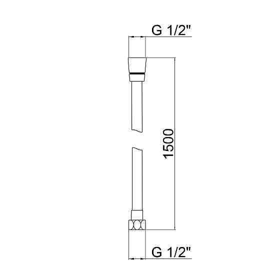 Шланг Lidz Niagara 30 1,5 м LDNIA30NKS28541 Nickel Київ