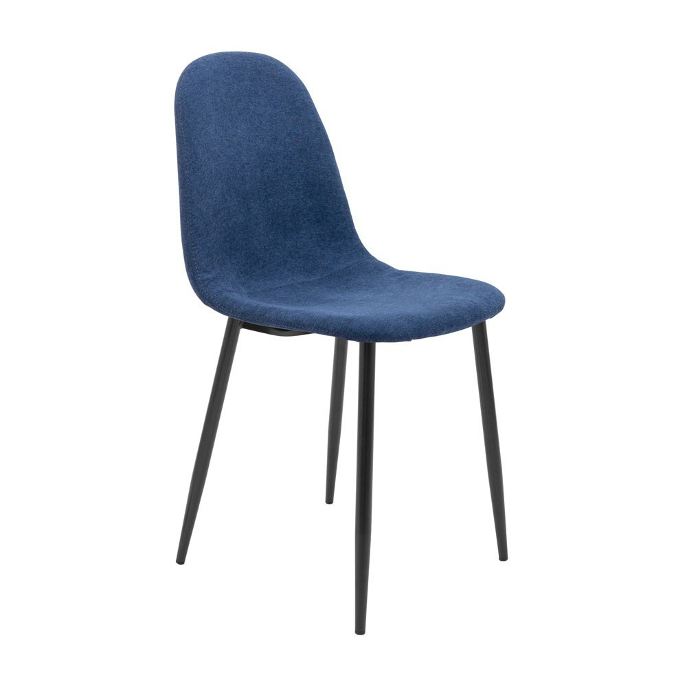 Стілець крісло м'який MacaoDesign U Magic Navi чорні ніжки Синій Київ - фото 1