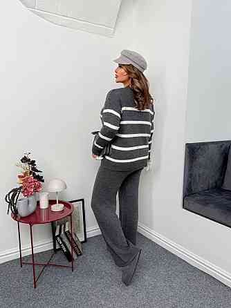 Женский теплый базовый костюм двойка: свитер и штаны машинная вязка с добавлением ангоры Одесса