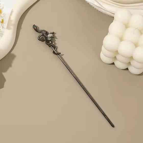 Шпилька для волосся змія металева 18 см, hair stick для пучка, готичний аксесуар у волосся Київ