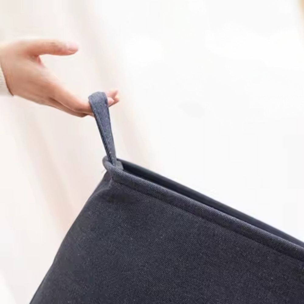 Органайзер-сумка для білизни у ванну кімнату для речей складаний, кошик для прання одягу з ручками темно-синій Кам'янець-Подільський - фото 4