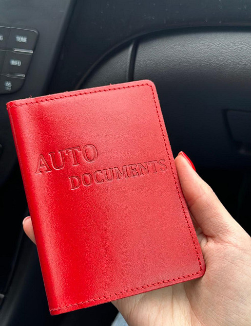 Шкіряна обкладинка для документів авто Київ - фото 4