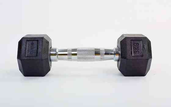 Гантель 3 кг цельная шестигранная гексагональная Zelart Киев