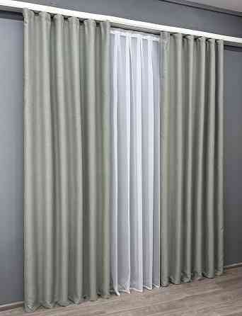 Комплект готовых штор VR-Textil Блэкаут двусторонний Eclipsе № 1790ш Сатин 130х270 см 2 шт (39-871) Киев