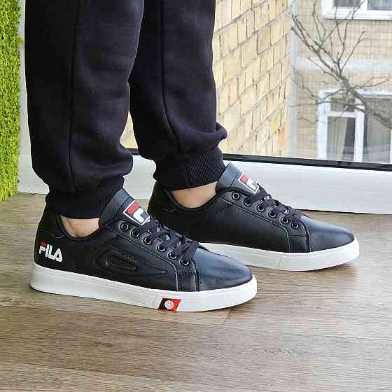 Мужские Кроссовки FILA Черные Белые Кеды Фила Кожаные (размеры: 40,41,42,43,44) Видео Обзор Днепр