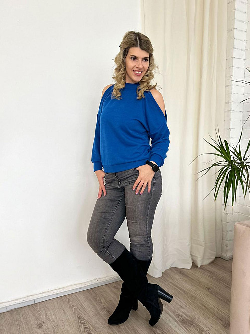 Жіноча ангорова кофта з розрізами "Girl" оптом | Батал | Розпродаж моделі Київ - фото 9