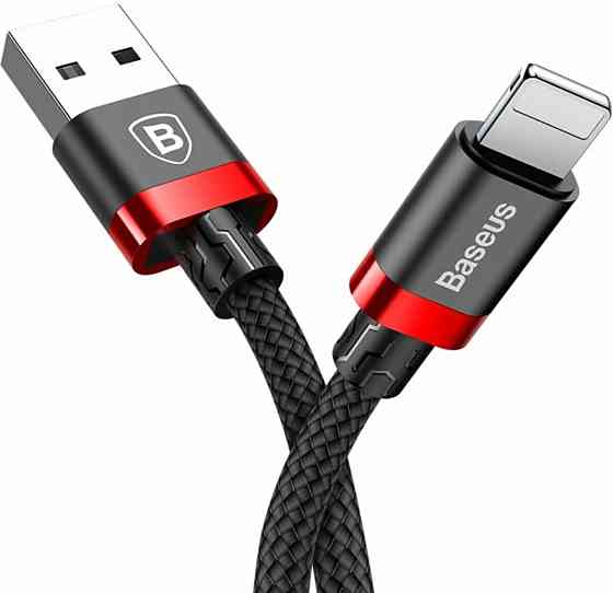 Кабель Baseus Cafule Cable USB For iP 2A 3m Red+Black Киев