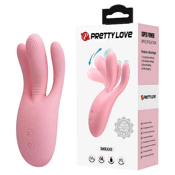 Вибратор PRETTY LOVE DIEGO, 10 vibration functions 5 nodding functions Sex Aura Киев