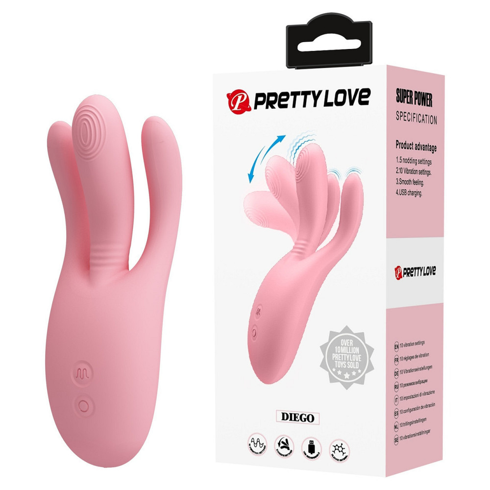 Вибратор PRETTY LOVE DIEGO, 10 vibration functions 5 nodding functions Sex Aura Киев - изображение 1