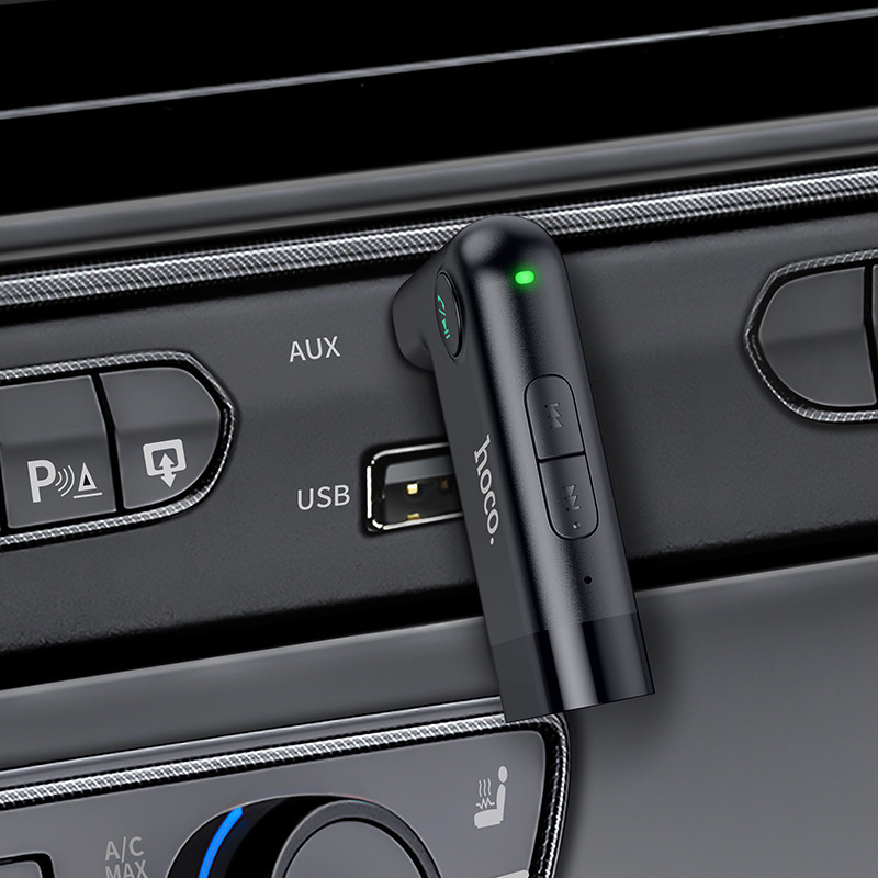 Bluetooth-ресивер HOCO E53 Dawn sound in-car AUX wireless receiver Black Одеса - фото 6