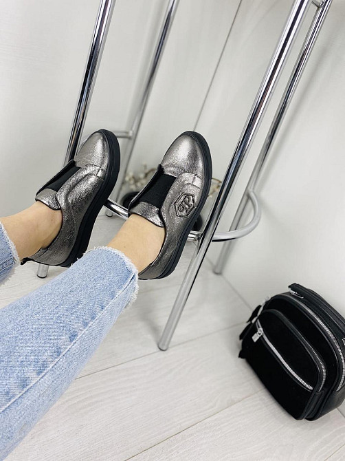 SOTHBY'S Сліпони жіночі Sothby 's C-538 срібло (весна-осінь, шкіра натуральна) (3374)38р. Коломыя - изображение 2