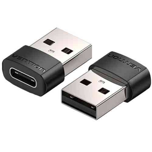 Перехідник USB 2.0 Type-A  AМ --> USB Type-C (F)  PVC Vention чорний Вінниця