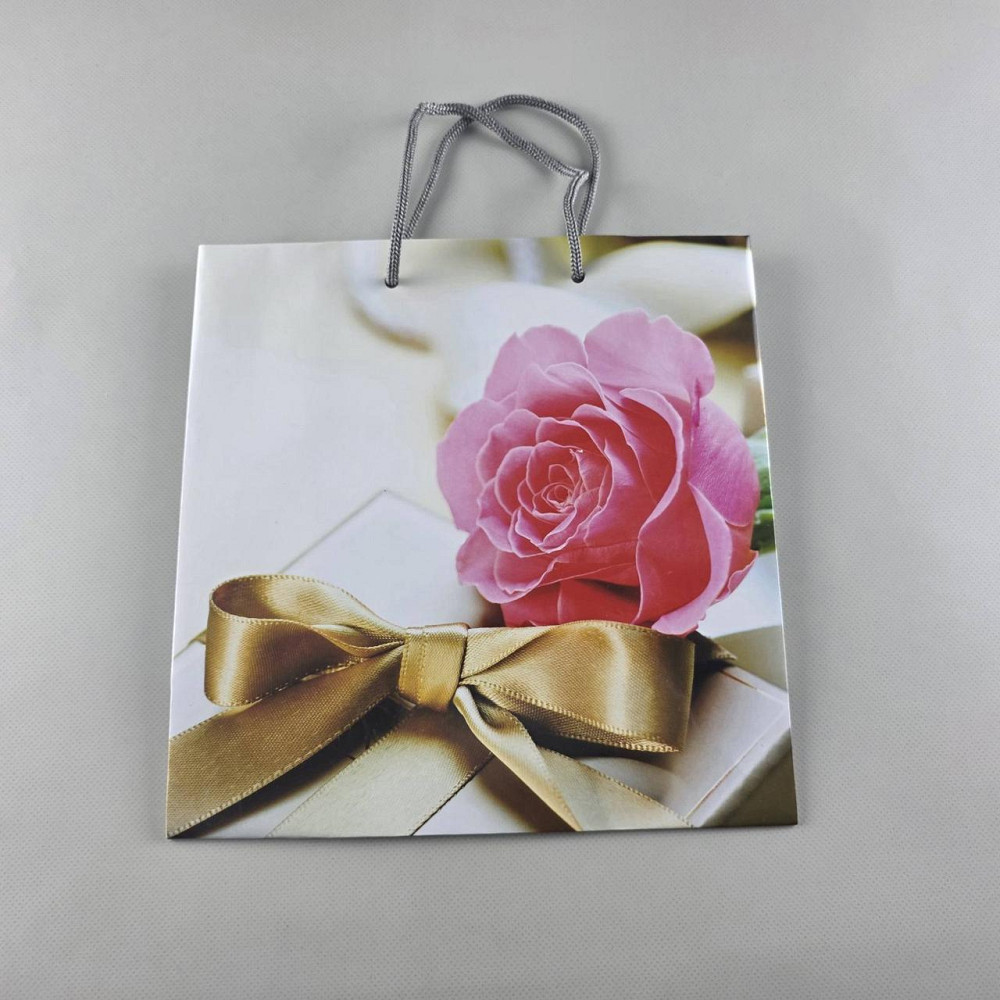 Пакет паперовий подарунковий квадратний 23*24*10 (артKV-072) (12 шт.) Харків - фото 2