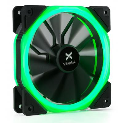 Кулер до корпусу Vinga LED fan-02 green Вінниця - фото 1