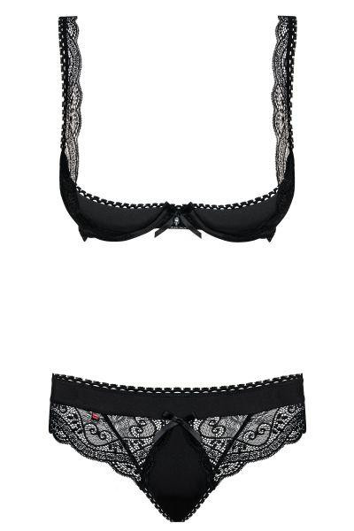 Комплект Obsessive MIAMOR SET черная открыт,грудь L/XL Sex Aura Киев - изображение 4