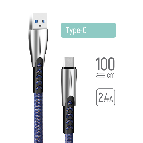 Кабель USB Type-C ColorWay CW-CBUC012-BL 2,4A 1м синій Житомир