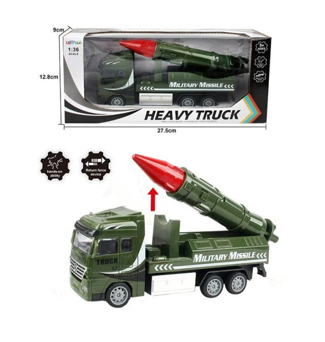 Спецтехніка машинка Simulation Series Truck Model Військова техніка інерційна 1:36 (510 A-13) Чернігів - фото 1