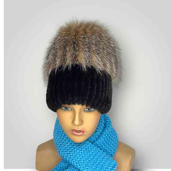 Шапка меховая женская Сюзанна Коричневый Харьков