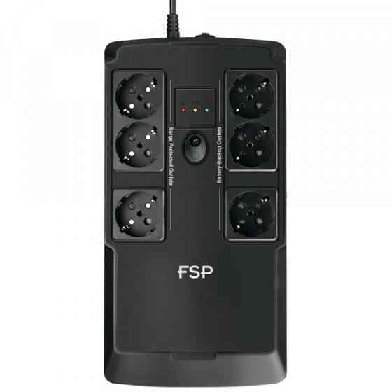 ДБЖ FSP NanoFit 600, 600ВА/360Вт, USB, LED, 6*SCHUKO AVR (PPF3602301) Київ