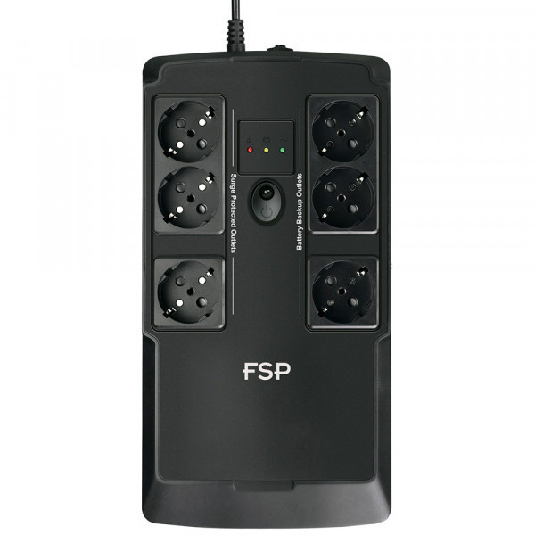 ДБЖ FSP NanoFit 600, 600ВА/360Вт, USB, LED, 6*SCHUKO AVR (PPF3602301) Киев - изображение 1