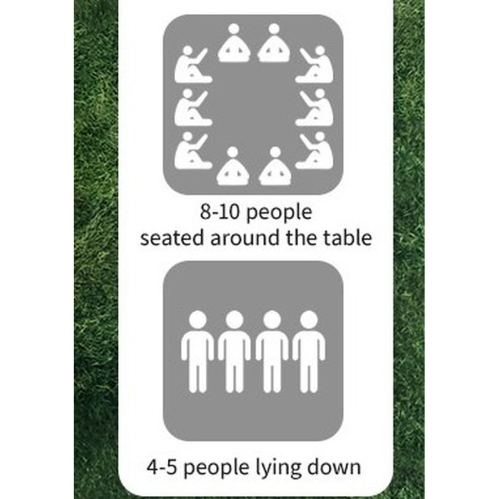 Килимок для пікніка Naturehike CNK2350WS010 210*240 см, блакитний із принтом Київ - фото 3