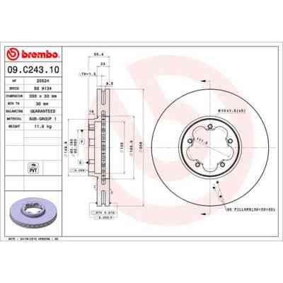 Тормозной диск Brembo 09.C243.10 Винница