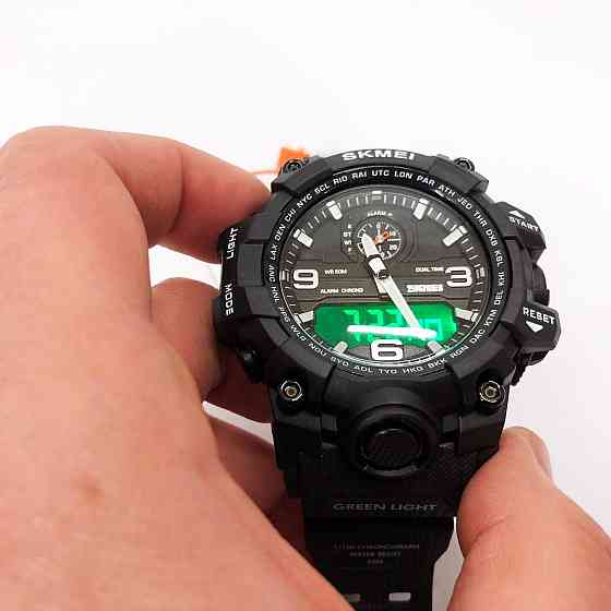 Наручные часы с электронным механизмом SKMEI 1586BK BLACK, Военные часы спецслужб SP-57 Львов