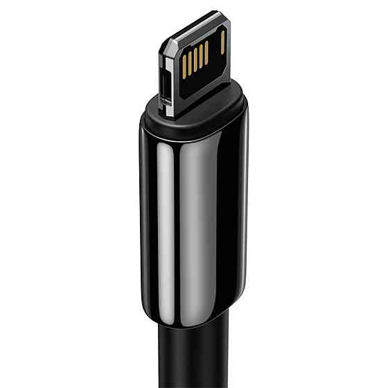 Кабель Baseus Tungsten Gold Fast Charging Data Cable USB to iP 2.4A 1m Black Одеса