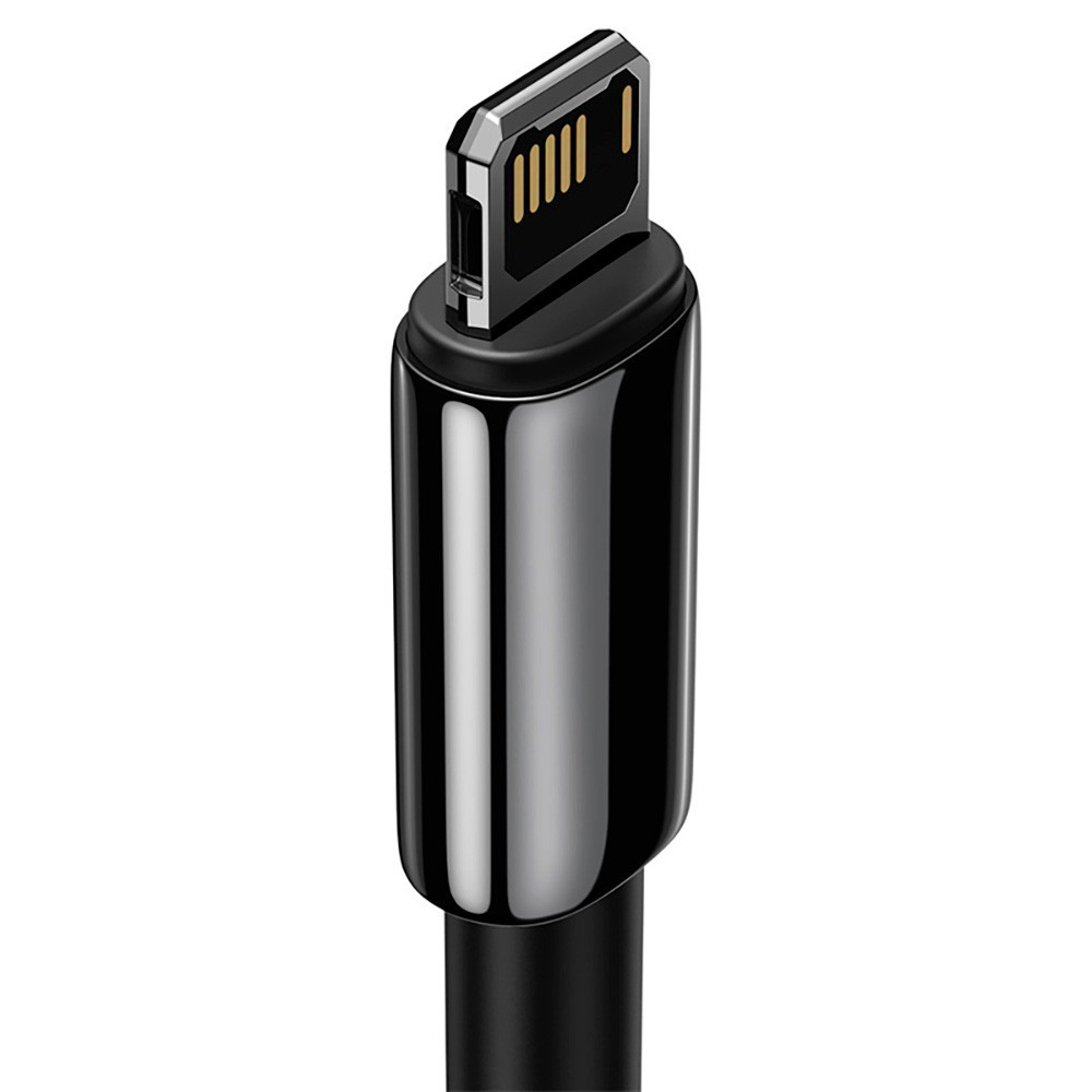 Кабель Baseus Tungsten Gold Fast Charging Data Cable USB to iP 2.4A 1m Black Одеса - фото 4