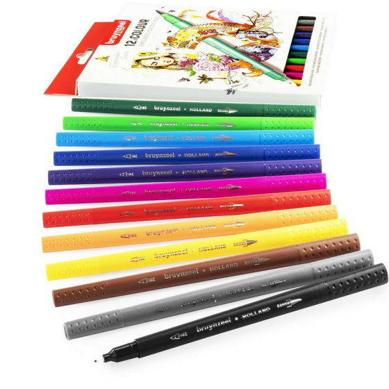 Набор линеров-кистлов BRUSHPEN двусторонних 12кол Bruynzeel Киев