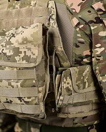 Плитоноска 4 швидкі скидання Cordura піксель ВТ7930 Київ - фото 10