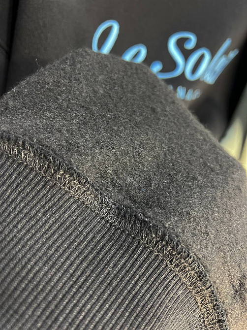 Свитшот женский Pepper&mint 24-03 оверсайз удлиненный надпись утепленный вышивка впереди черный, черный, XL Киев - изображение 9