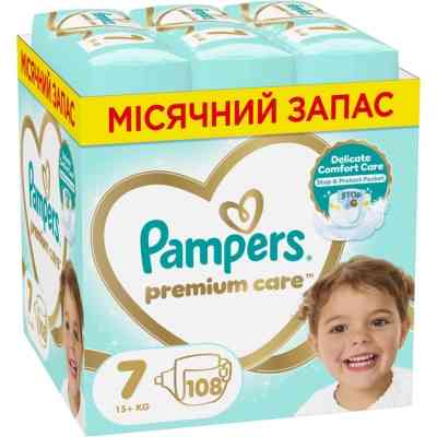 Підгузки Pampers Premium Care Розмір 7 (15+ кг) 108 шт (8700216423632) Вінниця