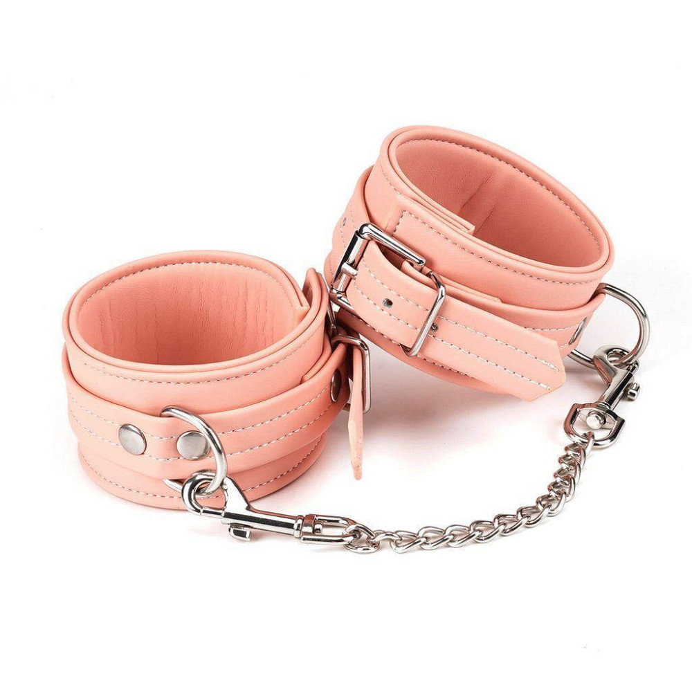 Поножі Liebe Seele Dark Candy Pink Ankle Cuffs, знімний ланцюжок Sex Aura Київ - фото 1