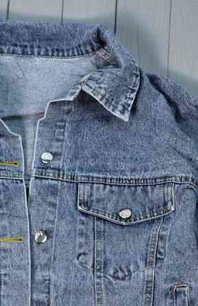 Джинсовая куртка женская оверсайз с вышивкой р 42-46 Харьков