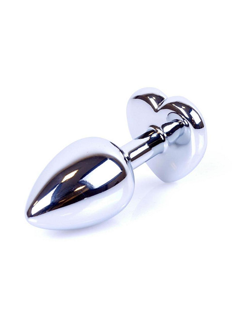 Анальна пробка - Jewellery Silver Heart Plug Clear Sex Aura Київ - фото 3
