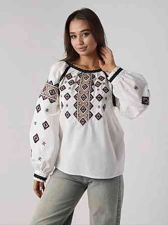 Женская современная вышиванка  80% хлопок, 20% полиэстер Одесса