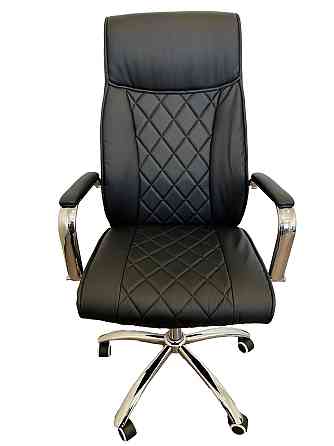 Офисное кресло руководителя Tehforward Dionis хром Anyfix Черный Киев