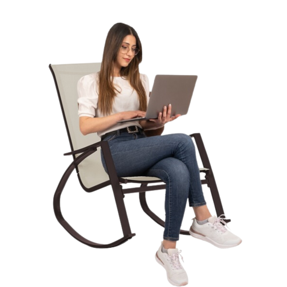 Крісло-гойдалка Chomik KIVI коричневий Киев - изображение 4