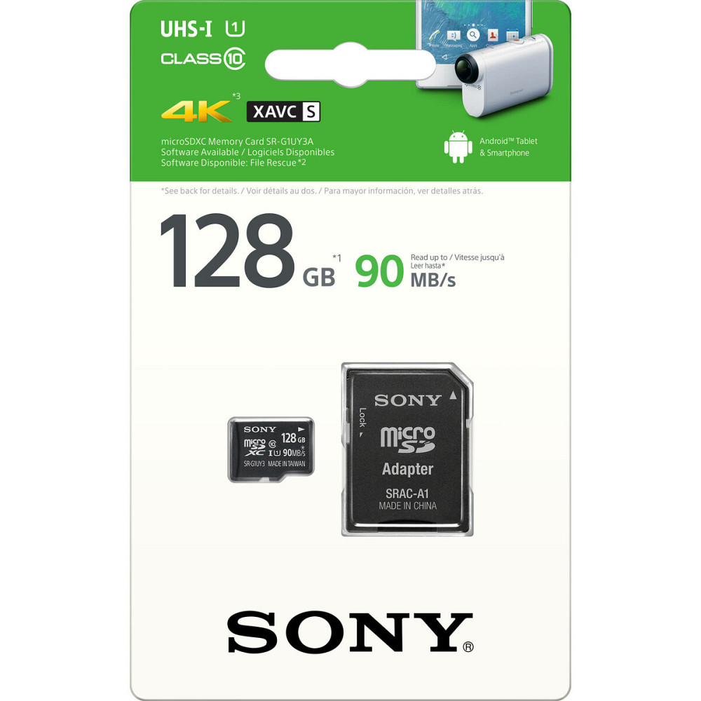 microSDXC (UHS-1 U1) Sony 128Gb class 10 (90MB/s) (adapter SD) Київ - фото 4