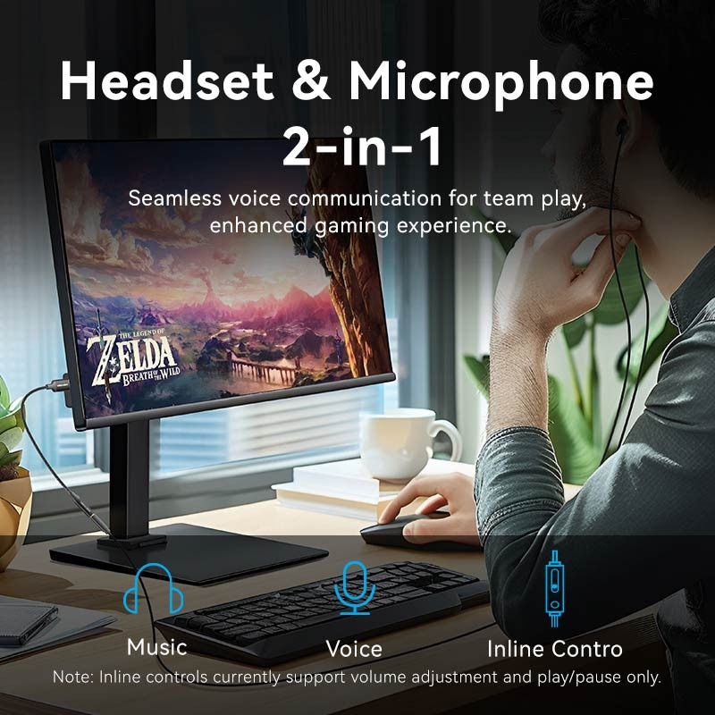 Звукова карта USB AUX jack, TRRS Ear, 0.25 м 96 кГц/24 біт 2-в-1 DSP шумозаглушення Vention Винница - изображение 7