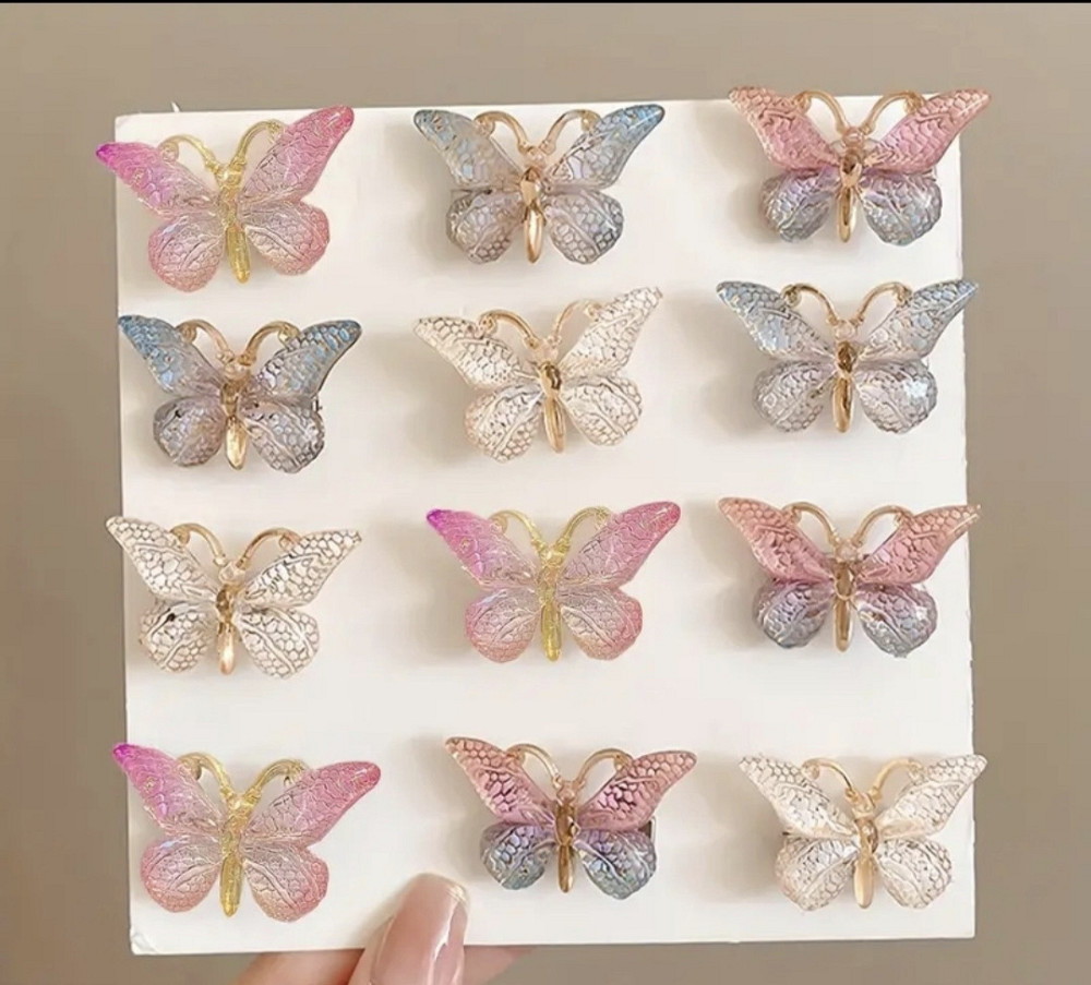 Затискач "Метелик" маленький Рожевий Сміла - фото 3